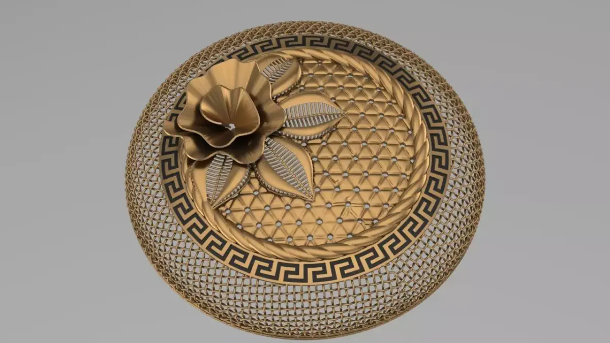 Huge gold main Arabic service part 3D print model