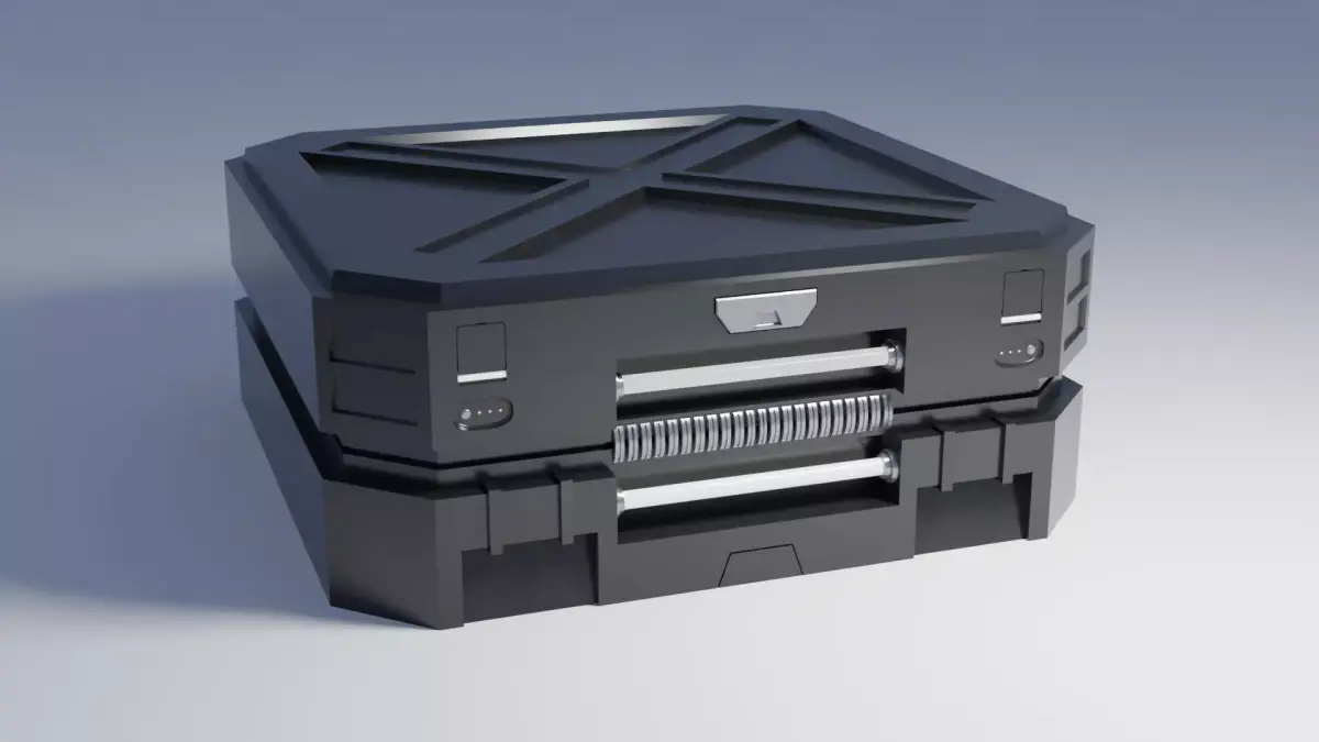 Sci-Fi Crate 5 - v2 Low-poly 3D model
