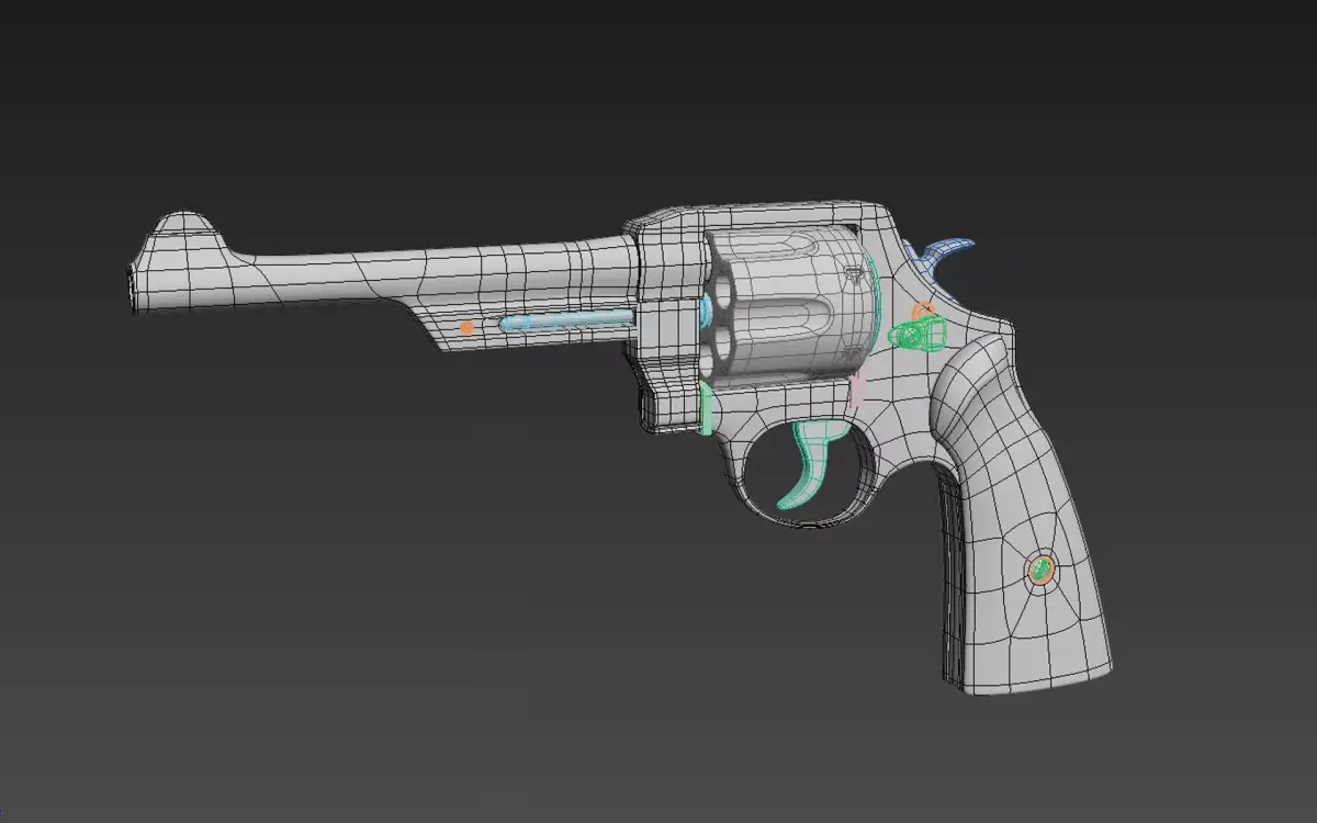 Revolver Gun 3d model  3D model