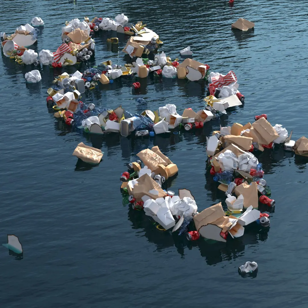 Floating Trash SOS Installation 3D model