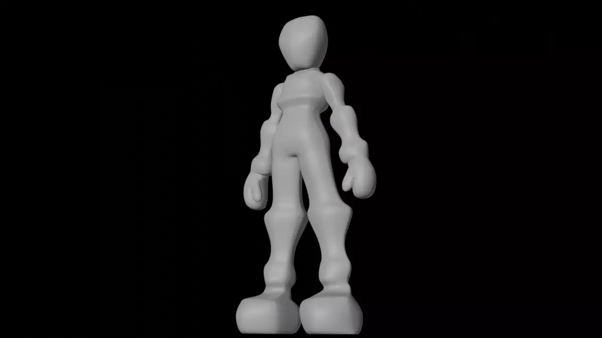 Robot human Low-poly 3D model