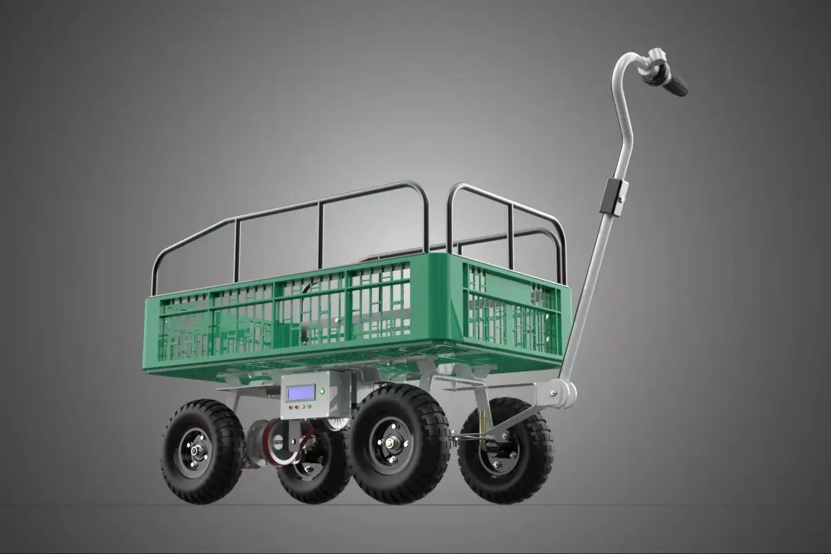 ELECTRIC PLASTIC CRATE BED RAILS FENCE CAGE TROLLEY CART TRUCK 4 3D model