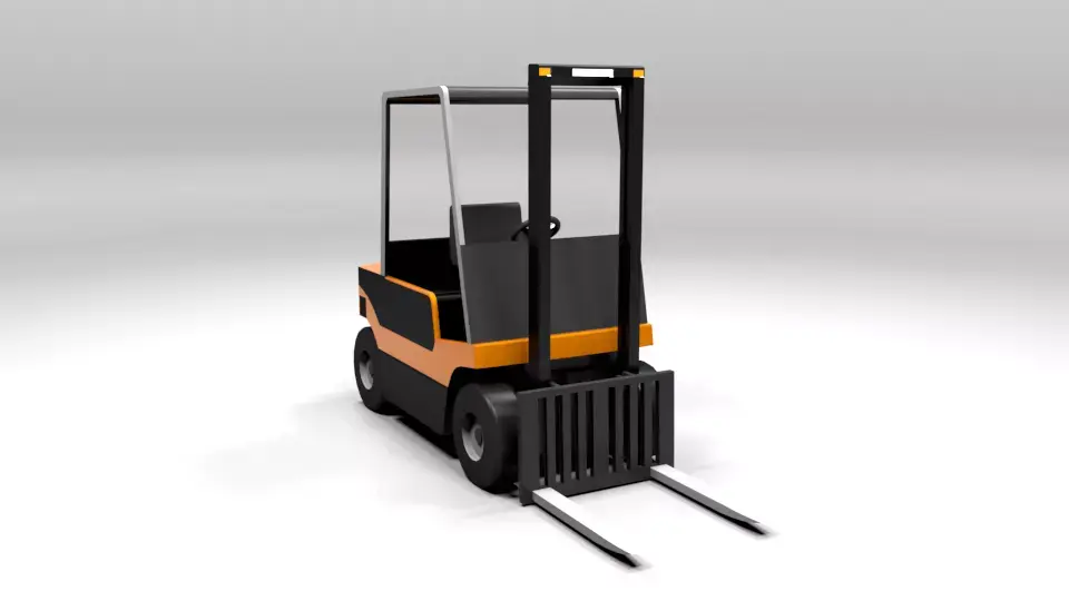 FORKLIFT LOWPOLY truck animation Low-poly 3D model