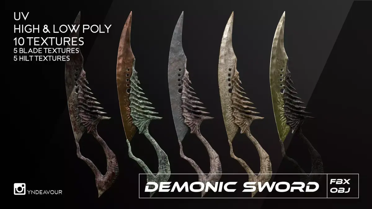 Demonic Sword Demon Sword 3D model