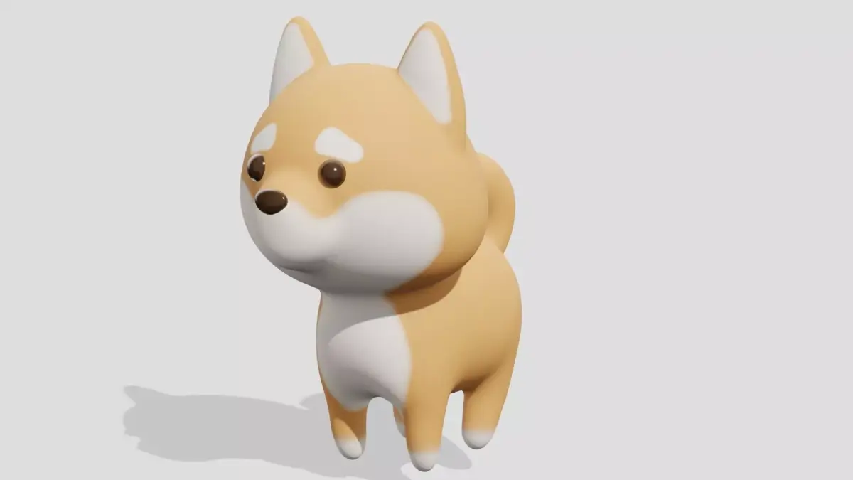 Cute  Shiba Inu dog  3D model