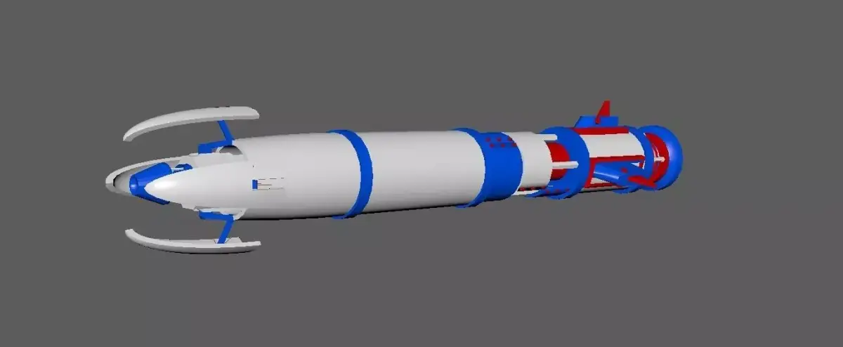 Rocket missile rigged maya 3D model