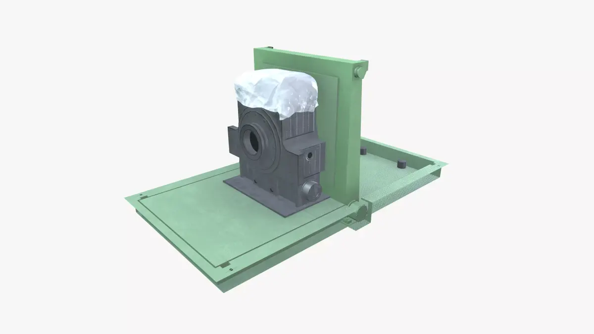 Bur Chock Tilter Low-poly 3D model