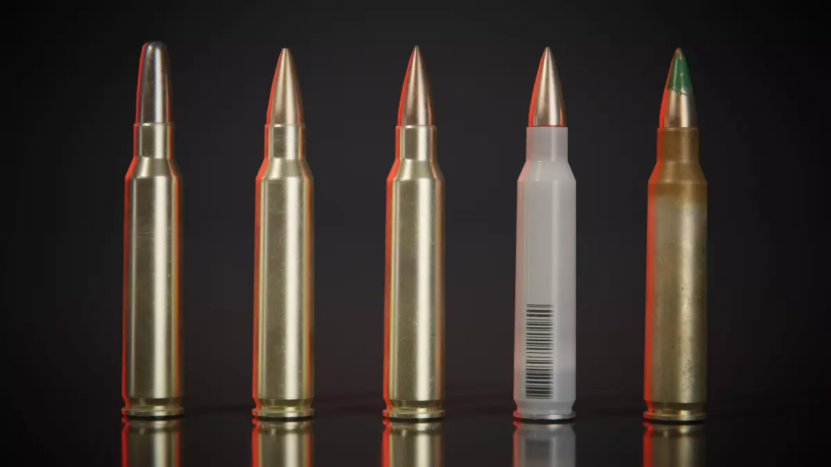 556x45mm Nato Bullets Low-poly 3D model