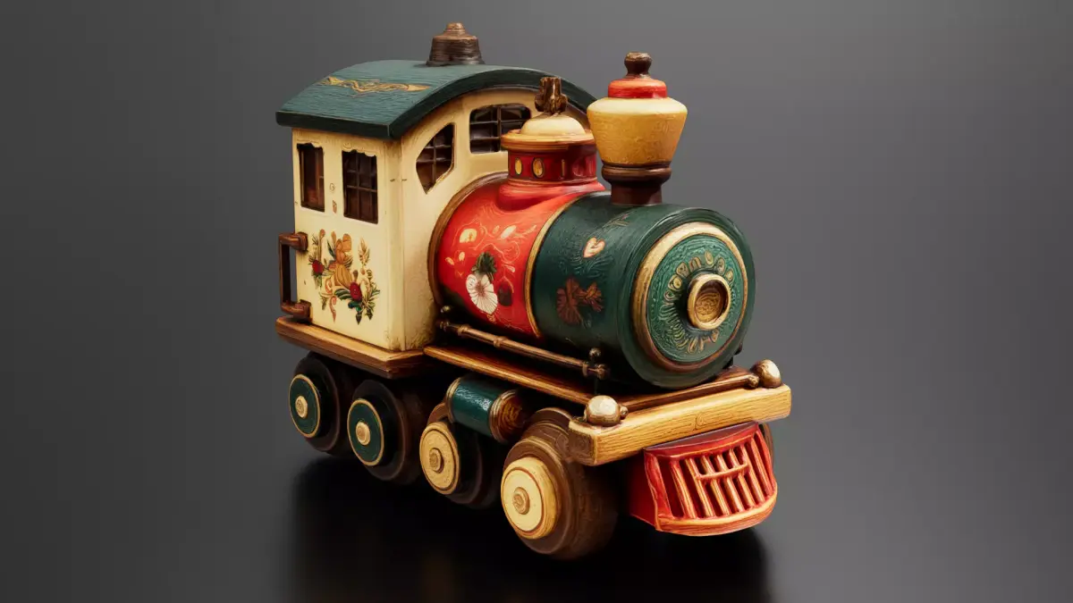 wooden train toy 01 3D print model