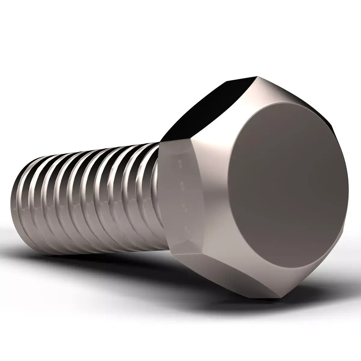 Hex Bolt Low-poly 3D model from CGTrader
