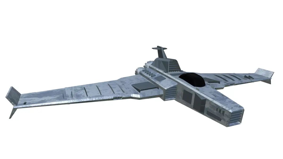 Low Poly Spaceplane Fighter Jet 3D Model Low-poly 3D model