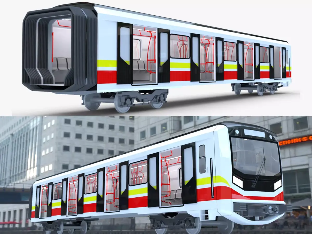 Sofia metro locomotive 3D model
