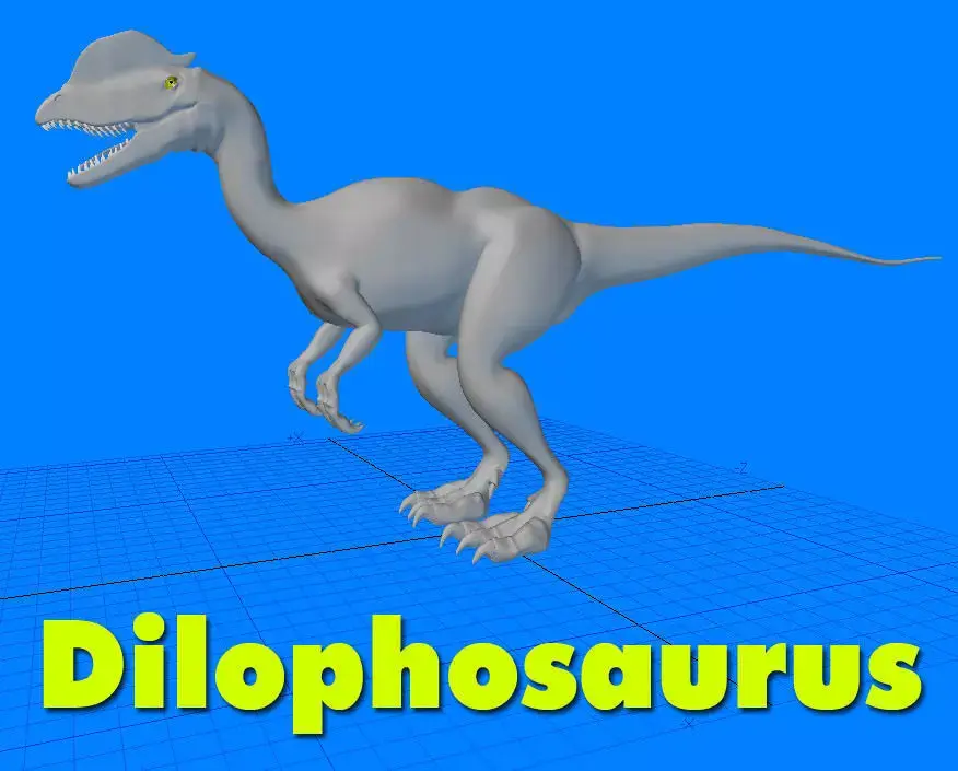 Dilophosaurus dinosaur 3D model purchase