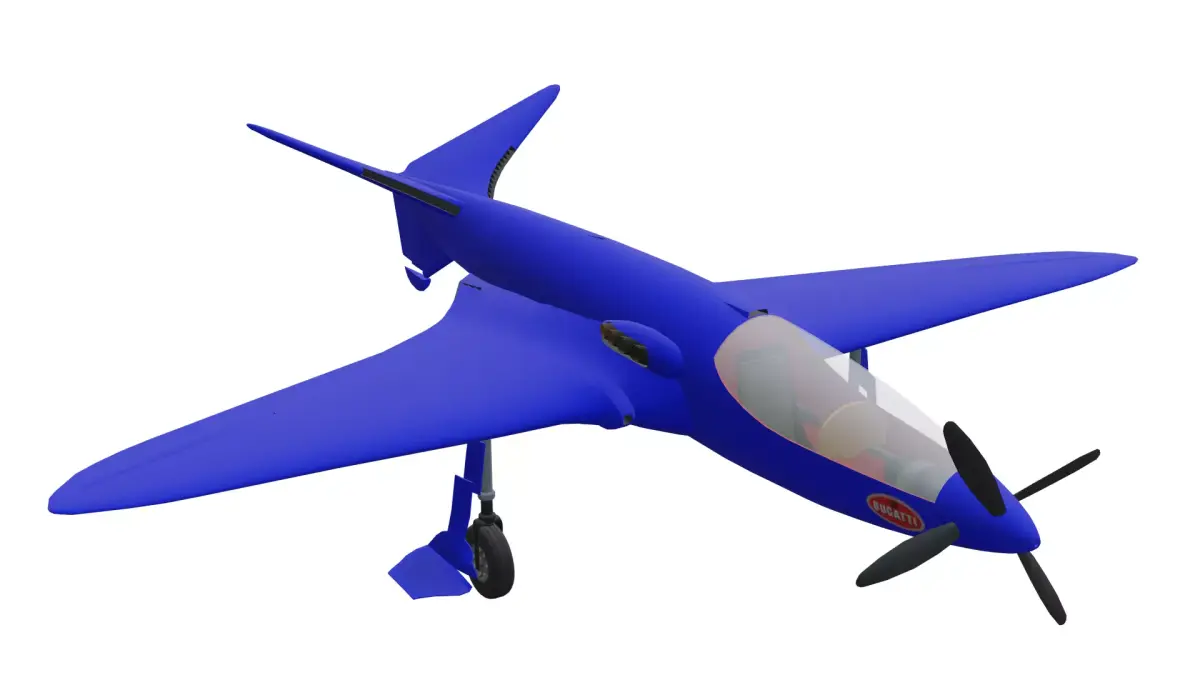 Bugatti Model 100P Low-poly 3D model