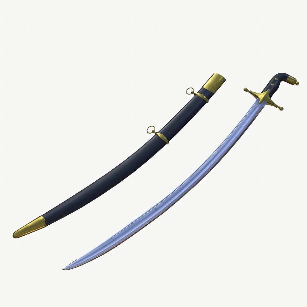 Saber two swords 3D model