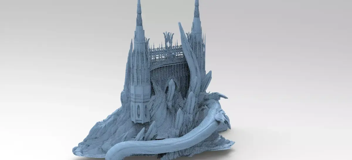 Crystal mountain City Serpent Tower 3D model