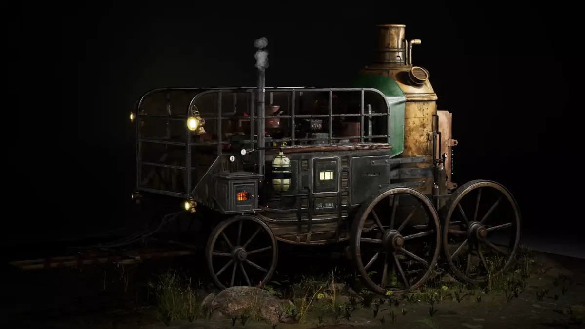 Carriage - PostApocalyptic  Low-poly 3D model