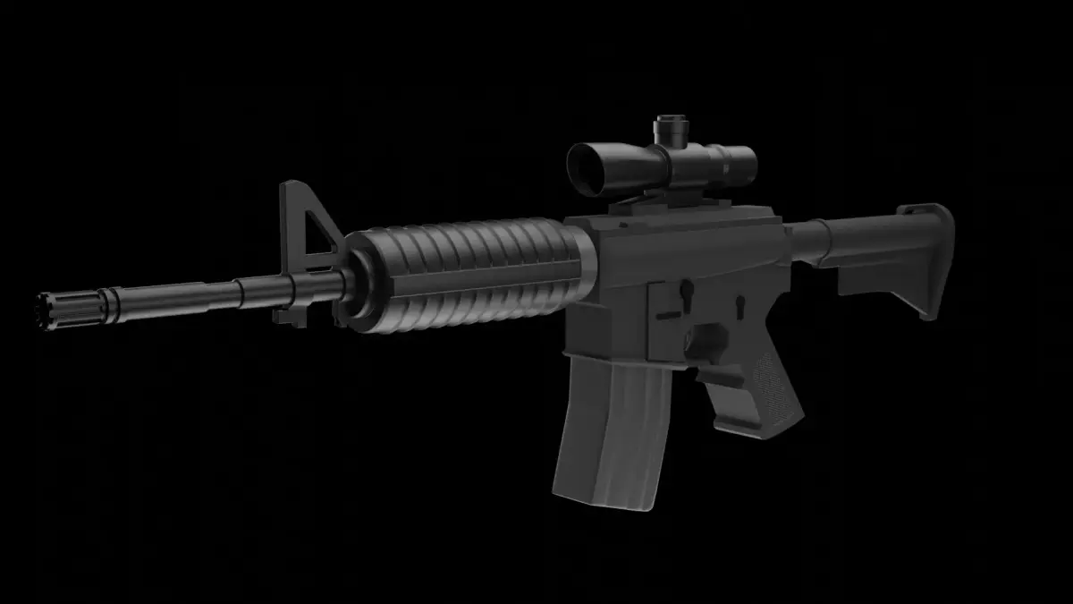 Assault rifle 3D model order