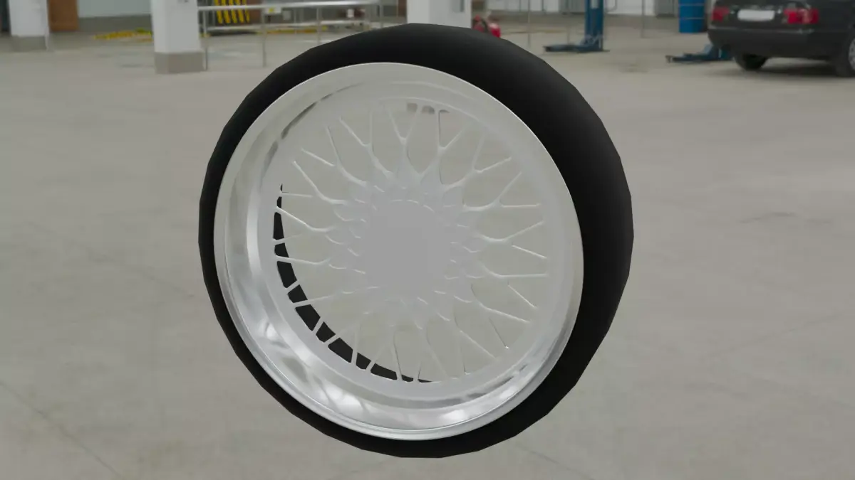 Super RS BBS Wheel Low-poly Low-poly 3D model