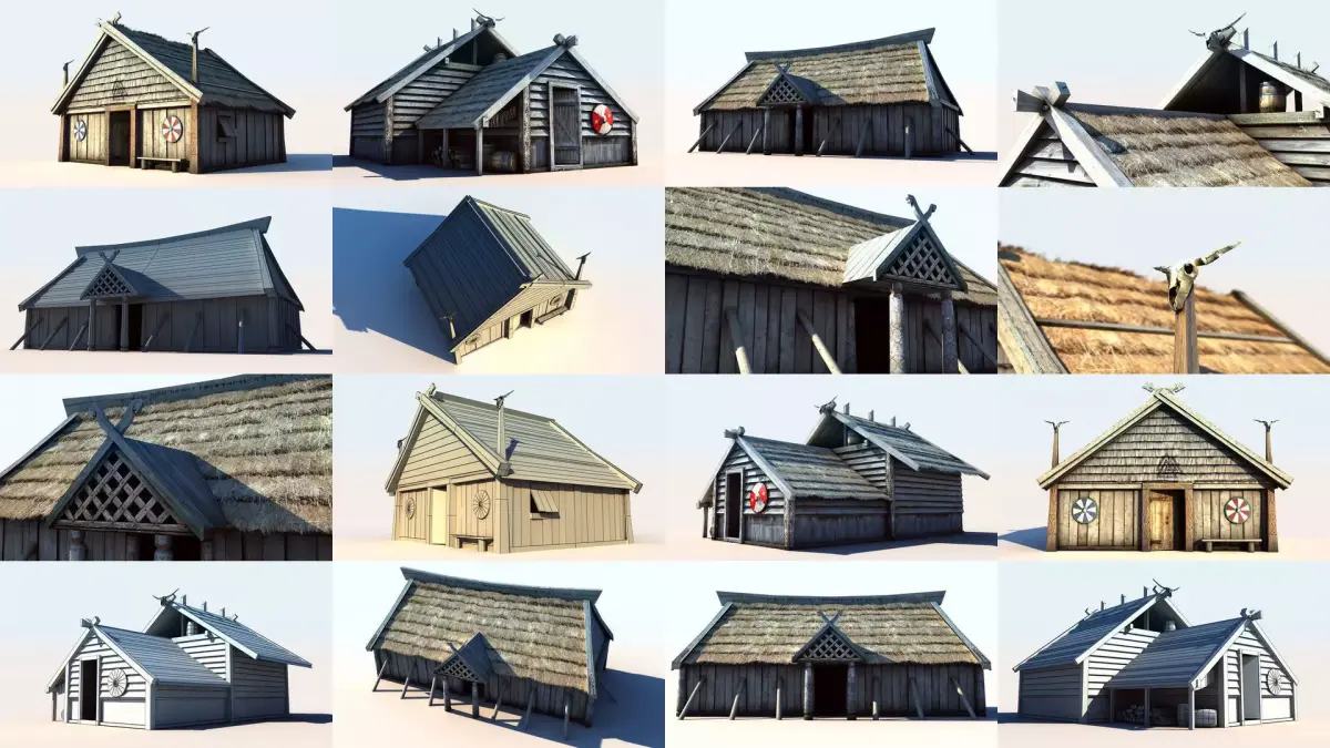 Viking Houses Collection 3D Model Pack