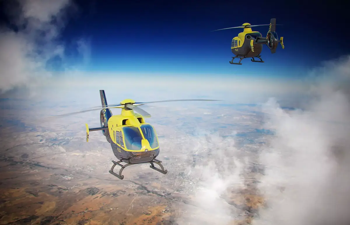 Small yellow helicopter 3D model purchase