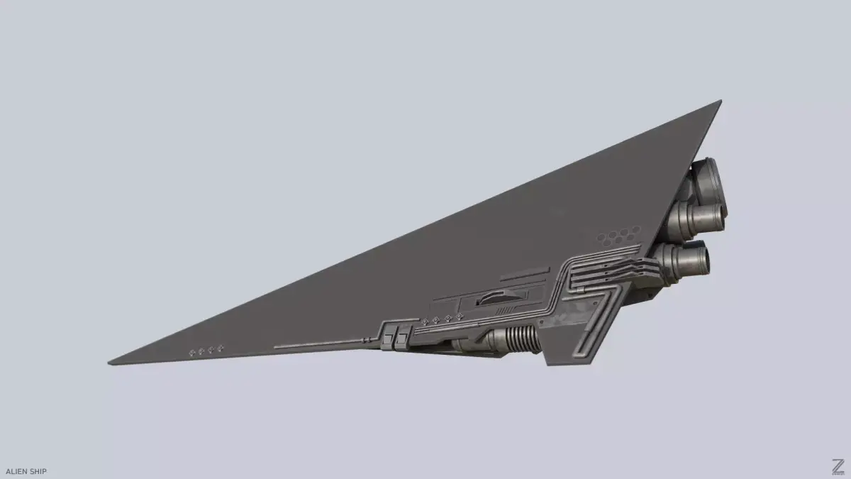 Alien ship Low-poly 3D model from CGTrader