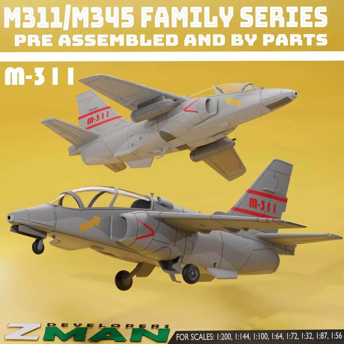 Aermachi M-311 basic trainer v1 3D print model