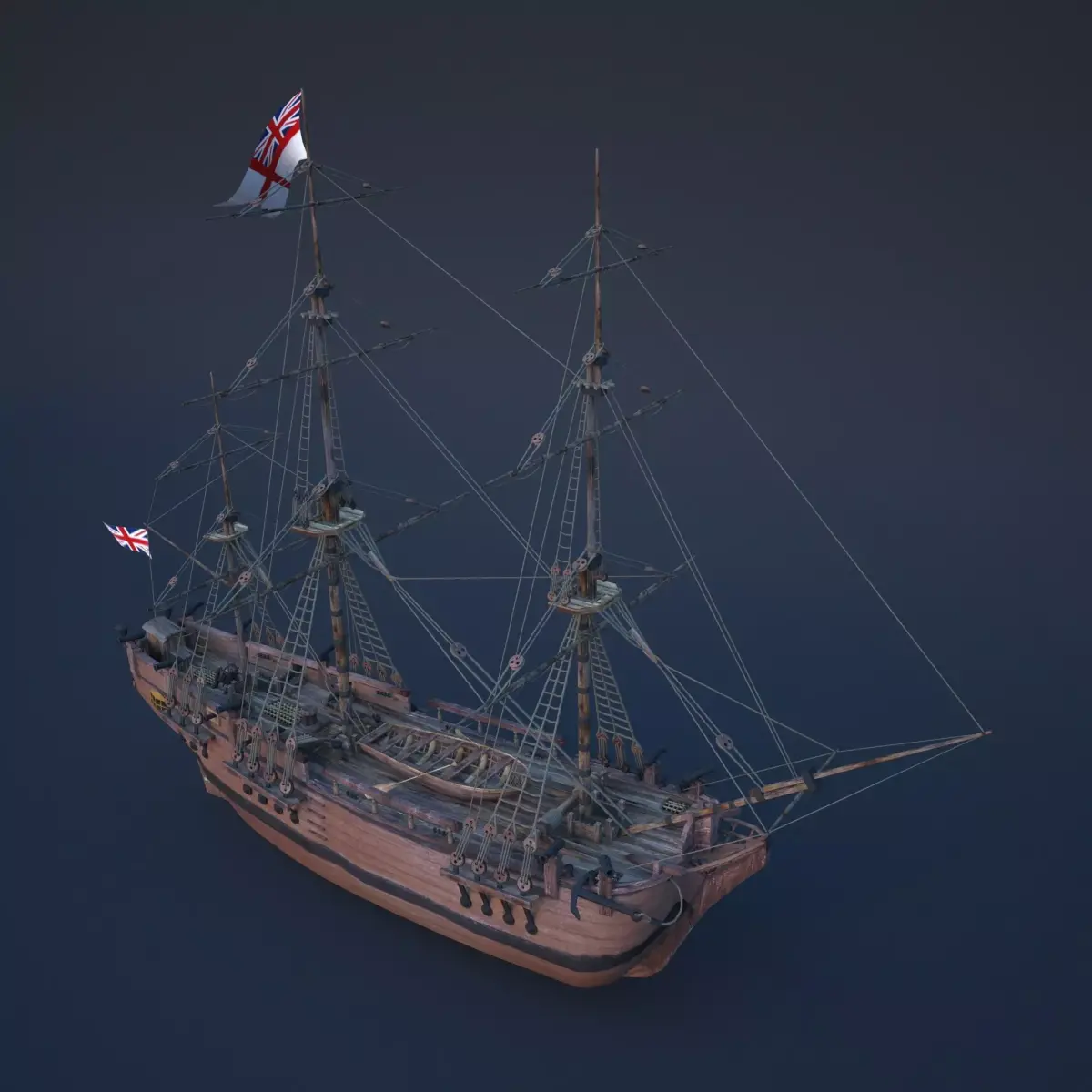 Ship Bounty Low-poly 3D model