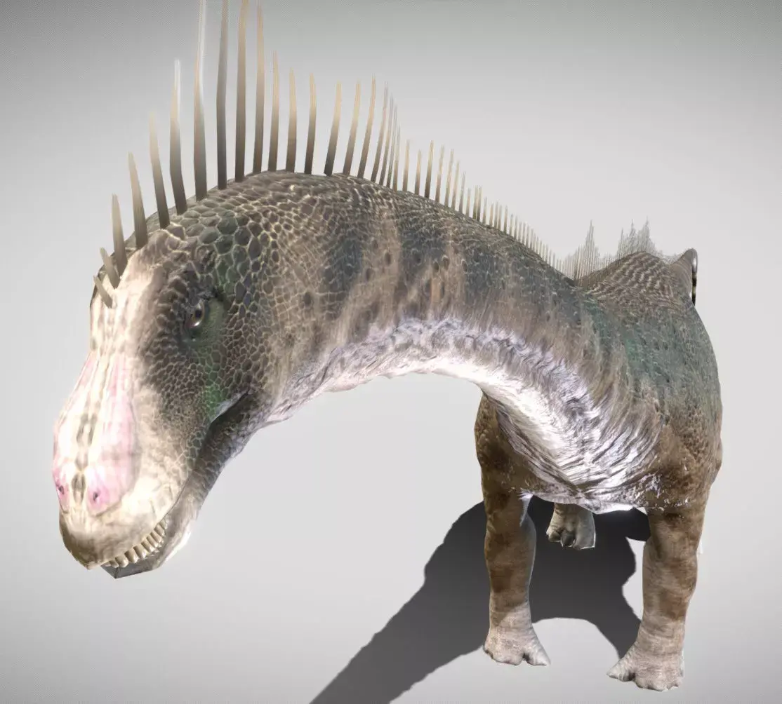 Diplodocus V2 The Whip-Tailed Titan of the Jurassic Low-poly 3D model
