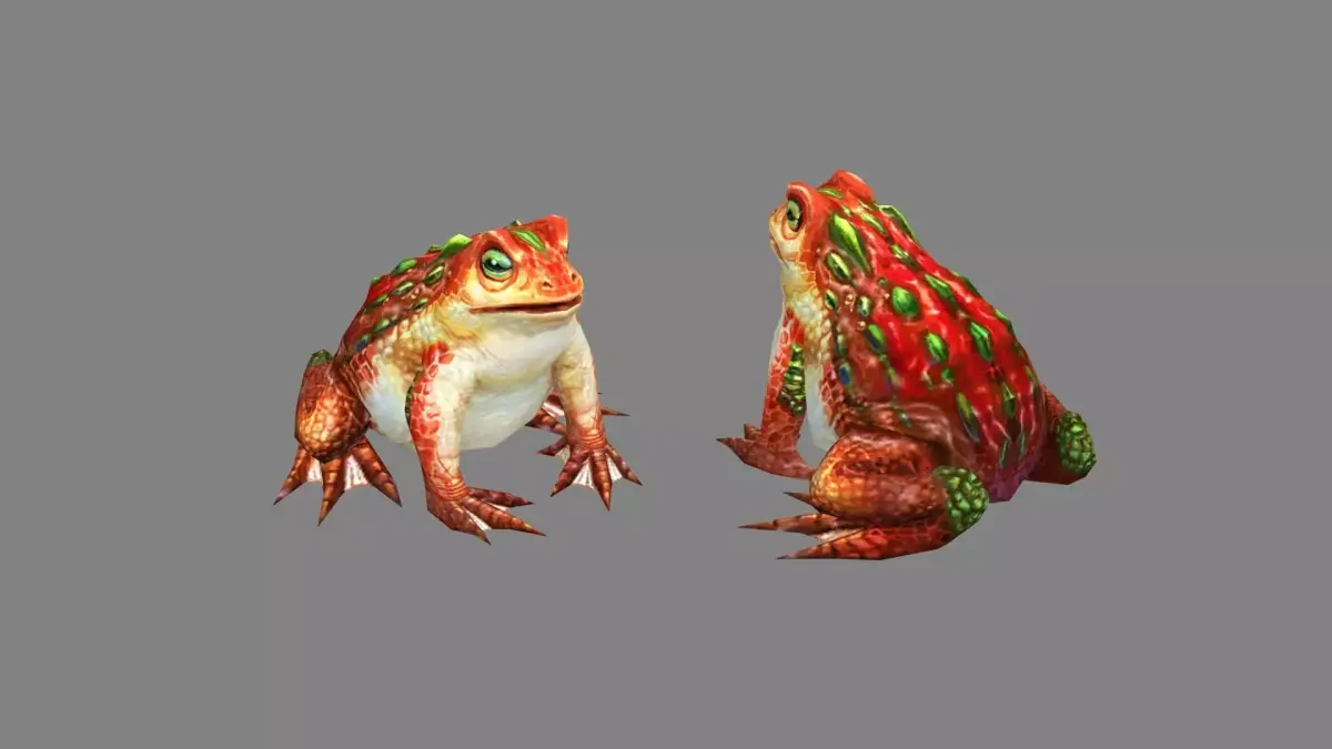 Cartoon Toad - Poison Frog Low-poly 3D model