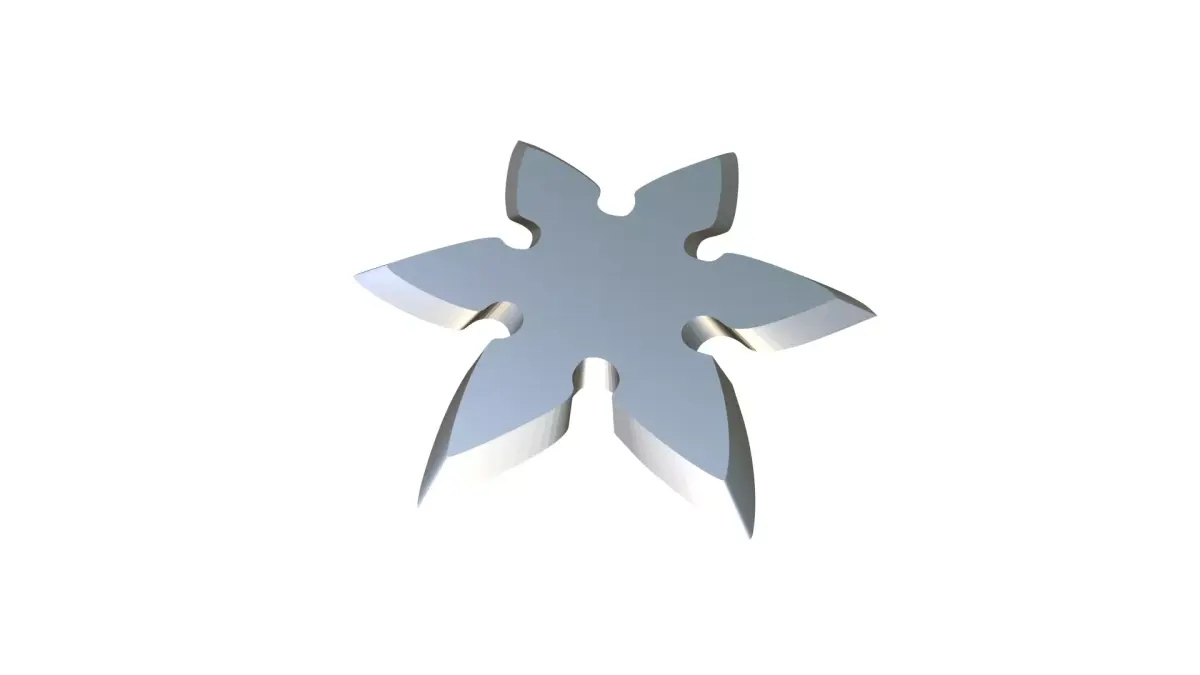 Shuriken silver star 3D print model buy