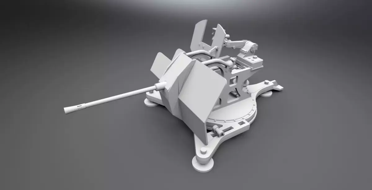 2cm Flak38 Scale model 3D print model