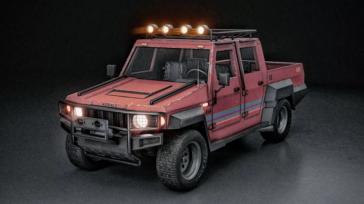Pickup Truck Agrale Marrua 4x4 Low-poly 3D model