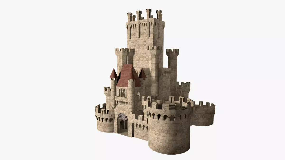 Medieval Castle Low-poly 3D model purchase
