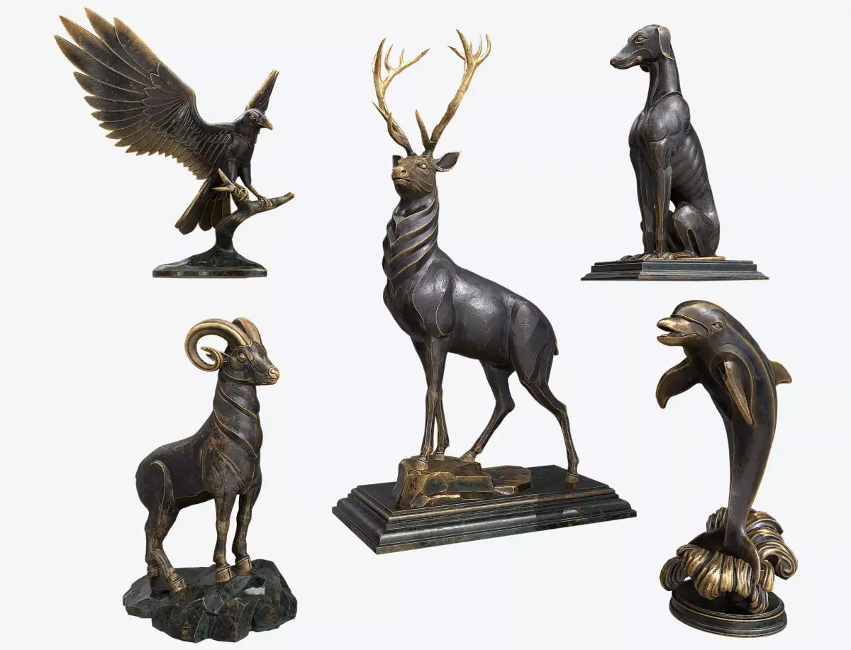Animal Sculpture 2 3D Model Pack