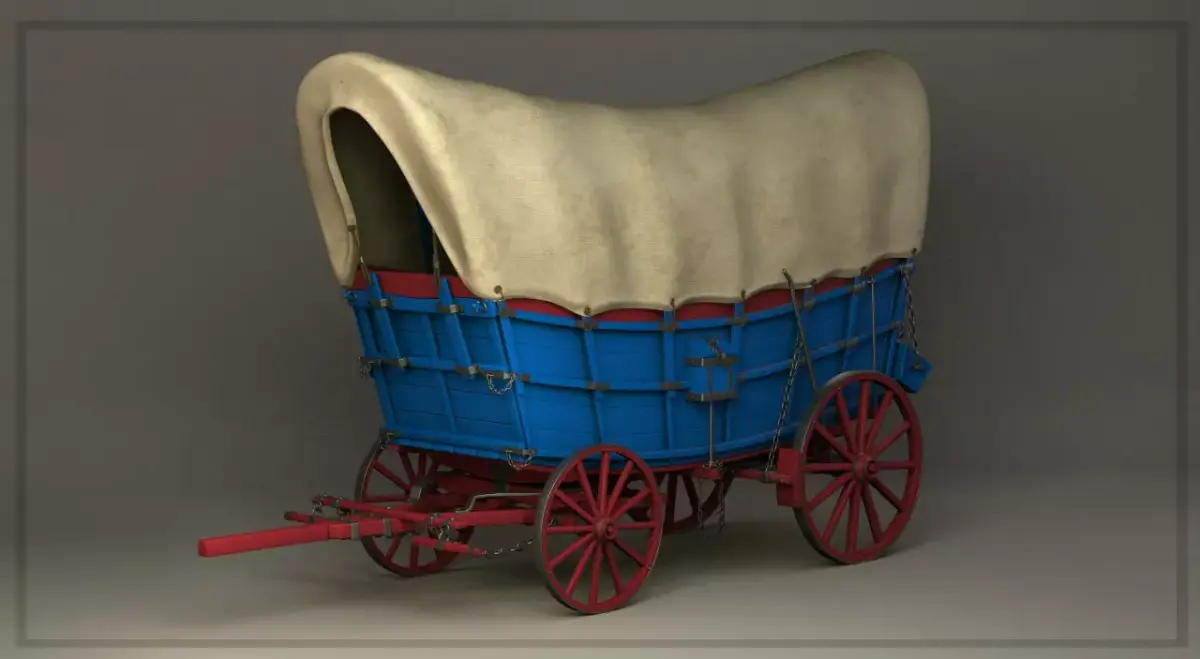 Conestoga covered wagon 3D model