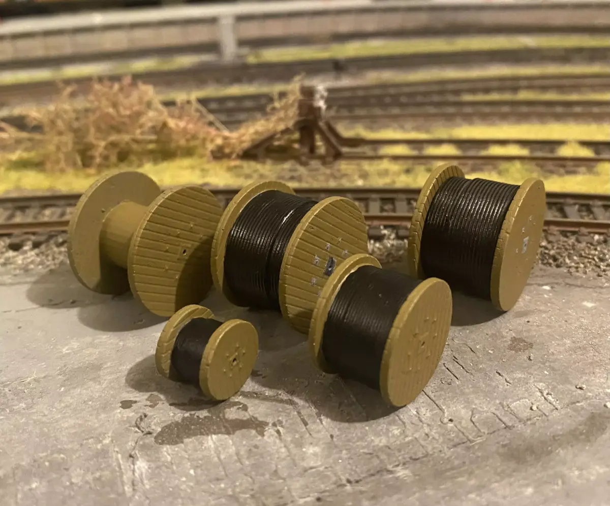 Model Railway - Cable Drums with and without Cable 3D print model