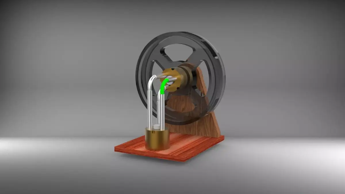 piston rotary wheel Free 3D model