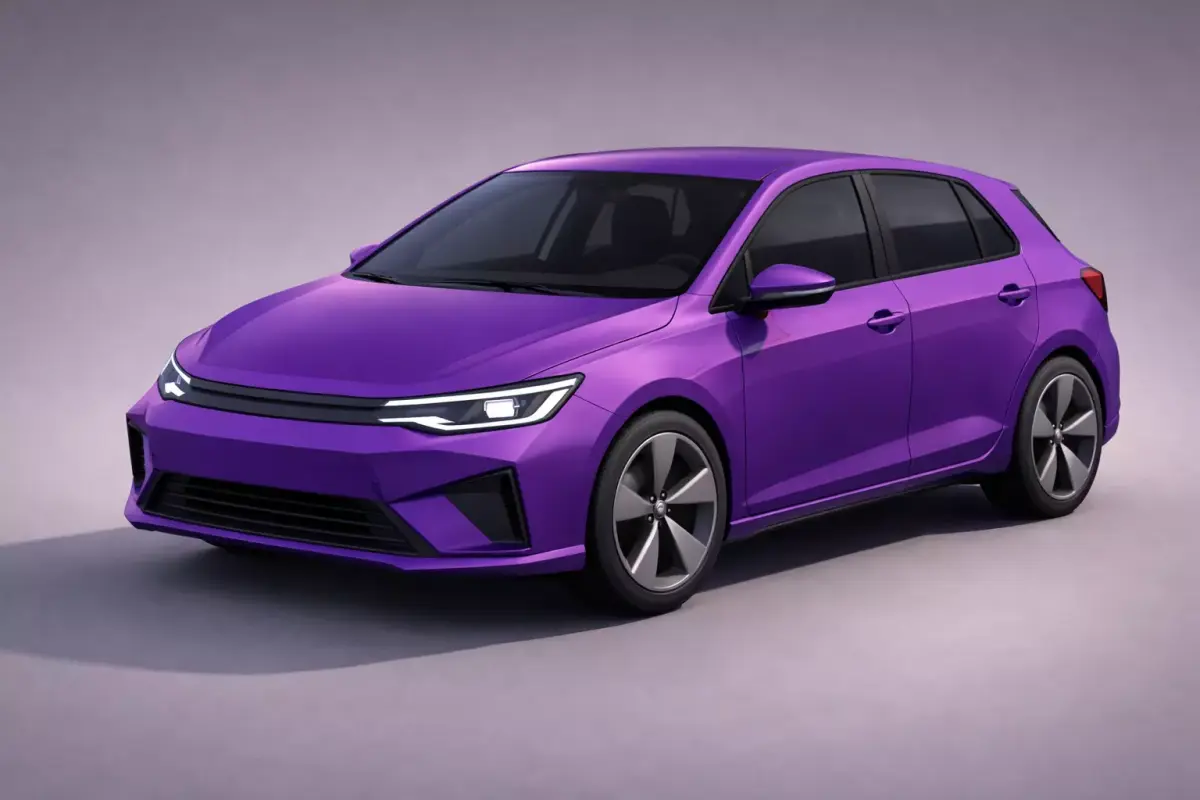 Low Poly Generic Hatchback Car Vehicle Model PBR Texture Low-poly 3D model