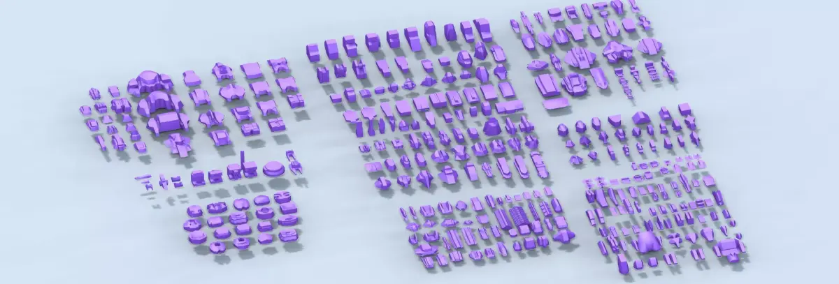 kitbash elements set 01 3D model