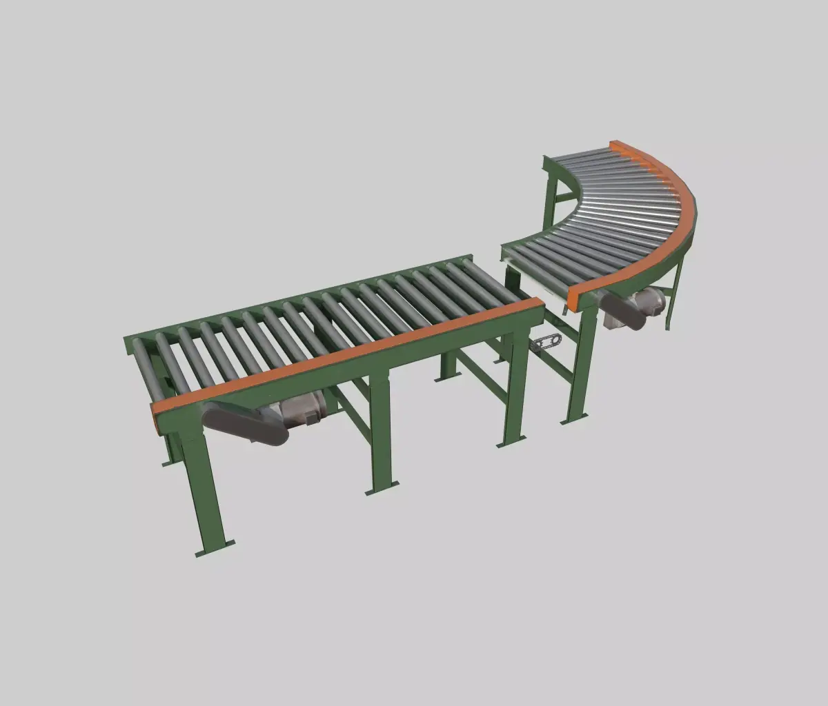 Chain Driven Live Conveyor Low-poly 3D model