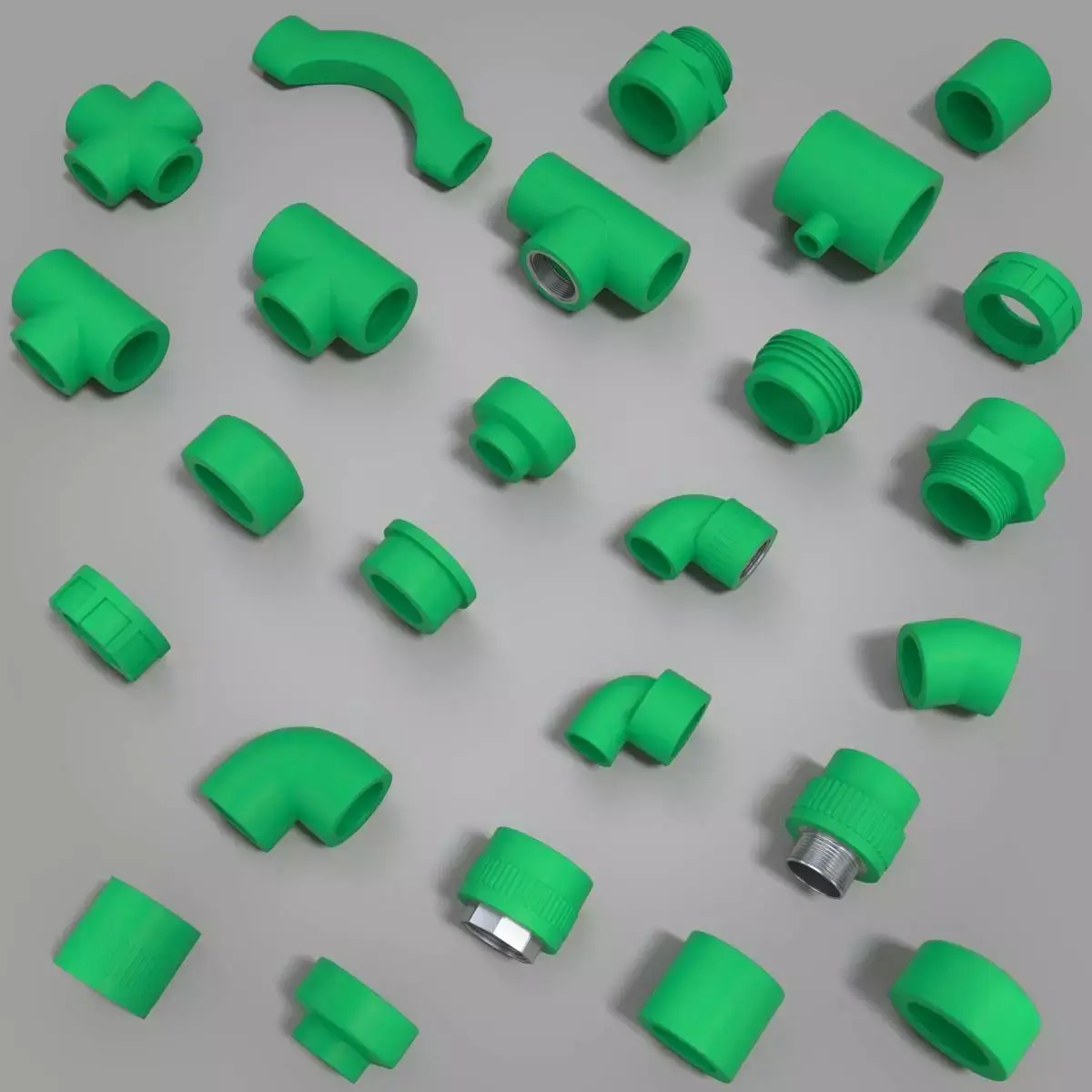 PRRC Pipe Fittings 3D Model Bundle 3D model