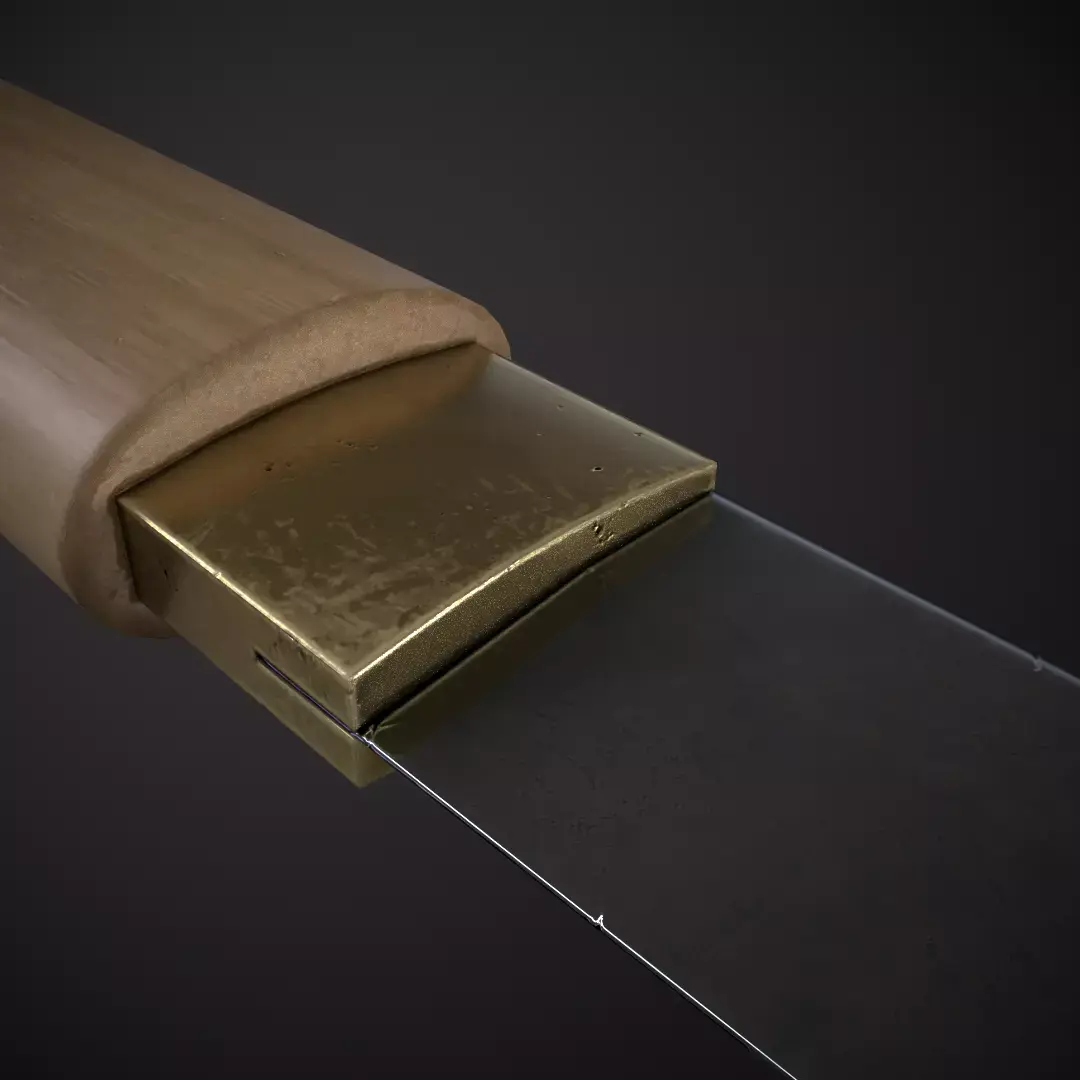 Wakizashi Japanese Sword Free low-poly 3D model