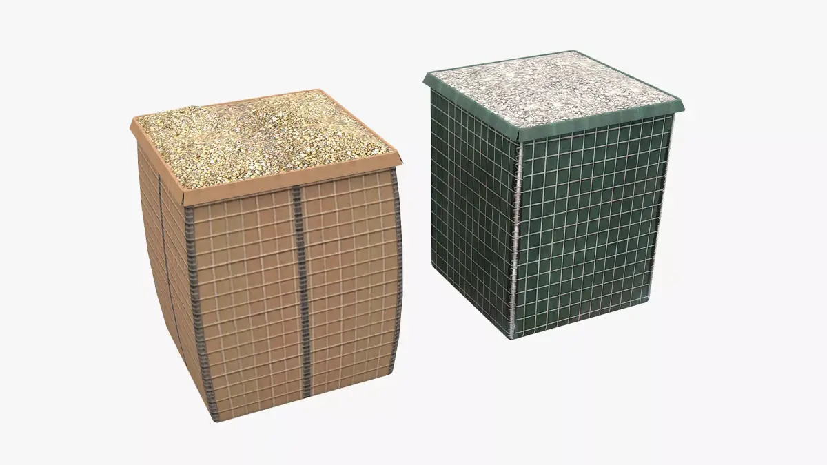 Hesco Barrier 3d Model 3D model