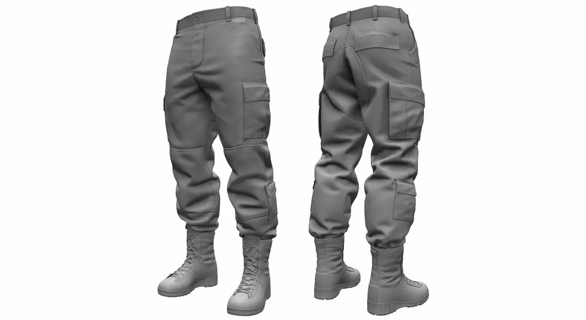 ACU Army Combat Uniform Pants High Poly 3D model