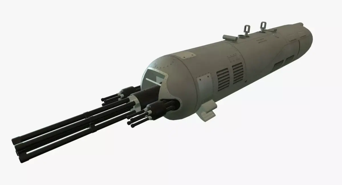 Gun Pod GUV-8700 Low-poly 3D model