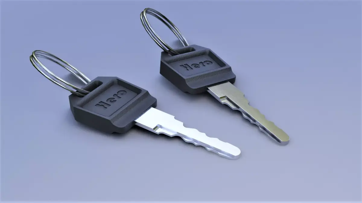 bike keys Low-poly 3D model