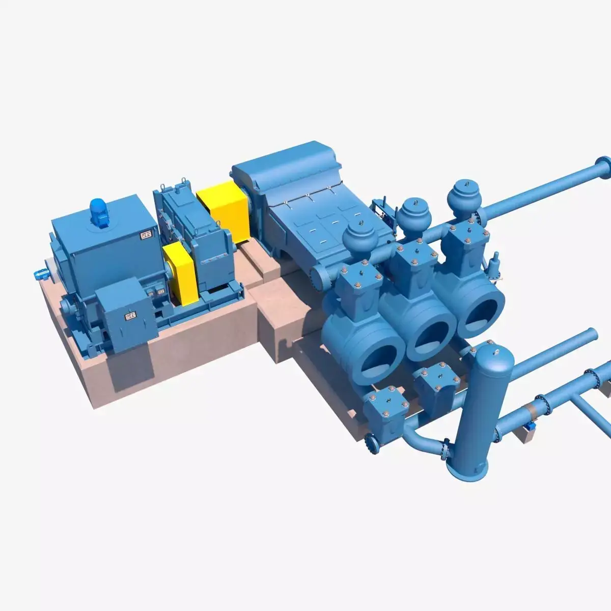 pump geho 3D model