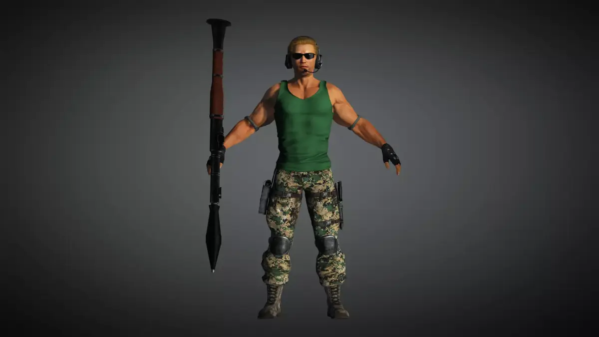 AAA Military Male Character 10 Low-poly 3D model