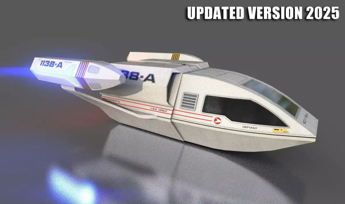 Type6  ShuttleVariant Low-poly 3D model